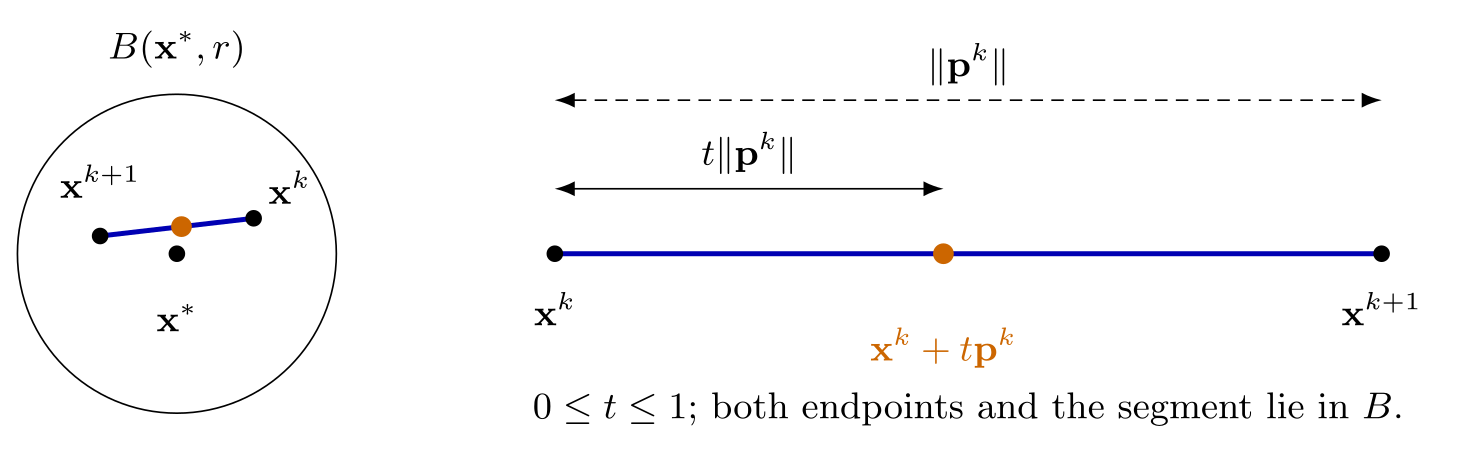 Both Newton endpoints and their segment stay in the local ball